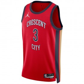 Maillot Homme New Orleans Pelicans CJ McCollum 2023-24 Jordan Statement Edition Rouge Swingman
